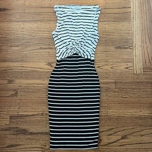 bailey44 petite bodycon dress with knotted front